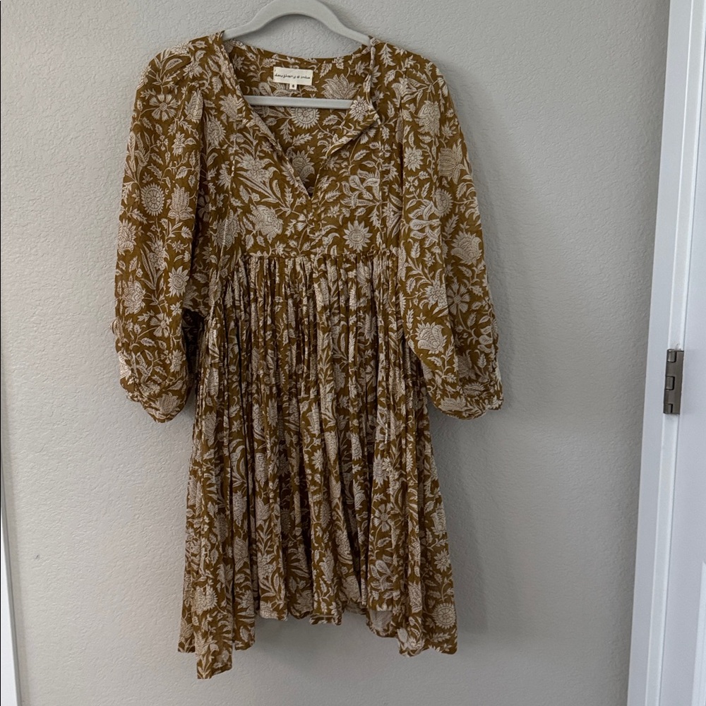 Daughters of India Kyra Mini Dress - gold